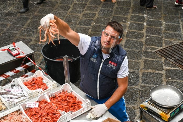 Traditional Fish Market Reopening In Catania