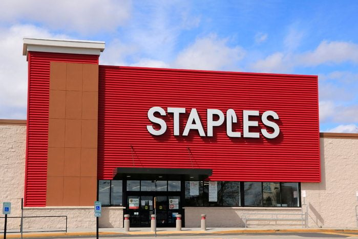Staples store entrance