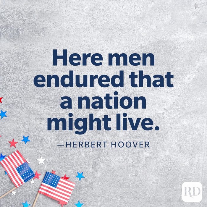"Here men endured that a nation might live."—Herbert Hoover