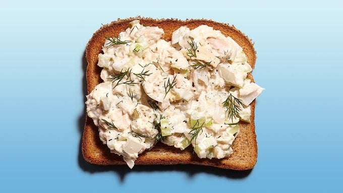 tuna sandwich. food on your plate.