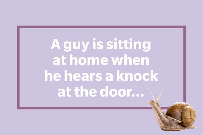 A guy is sitting at home when he hears a knock at the door...A guy is sitting at home when he hears a knock at the door...