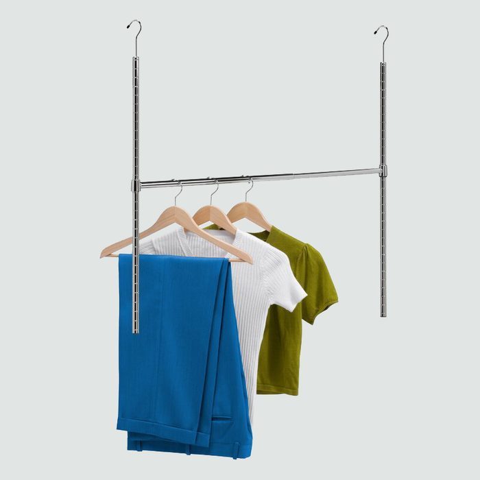 Dotted Line hanging closet rod