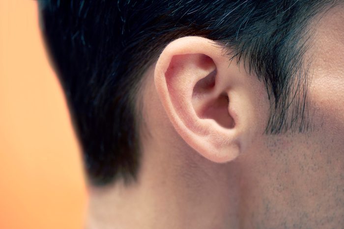 closeup of man's ear