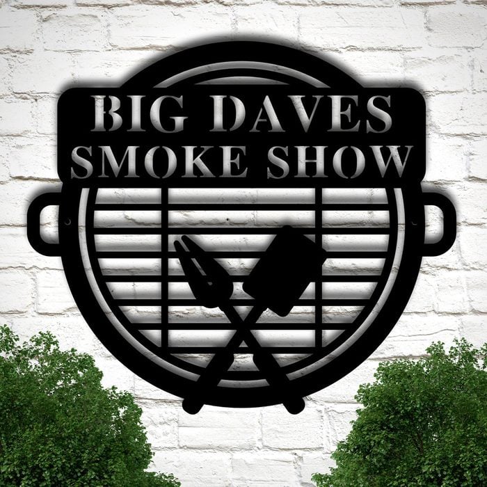 Personalized Metal Smoke Shop or Grill Sign