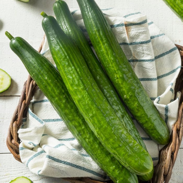 Healthy Organic Green English Cucumbers