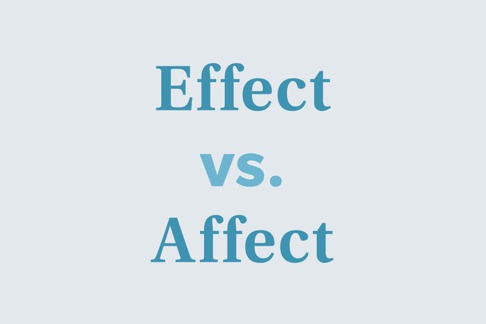 Effect vs. affect