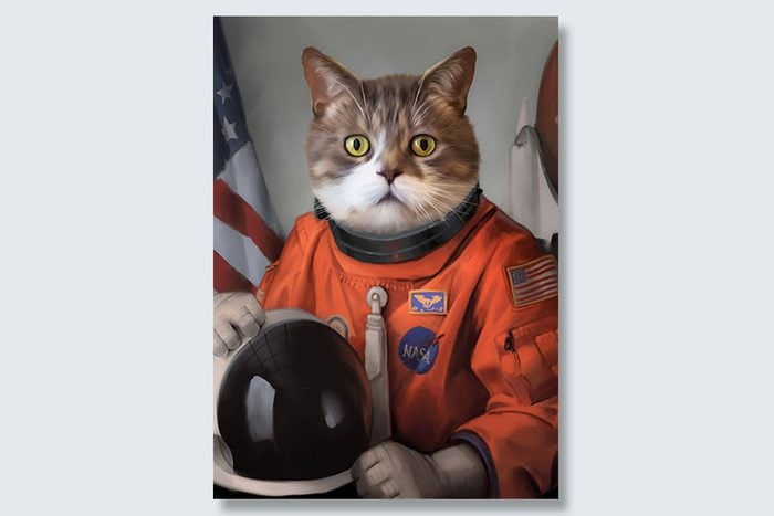astronaut meow dogeface pet portrait