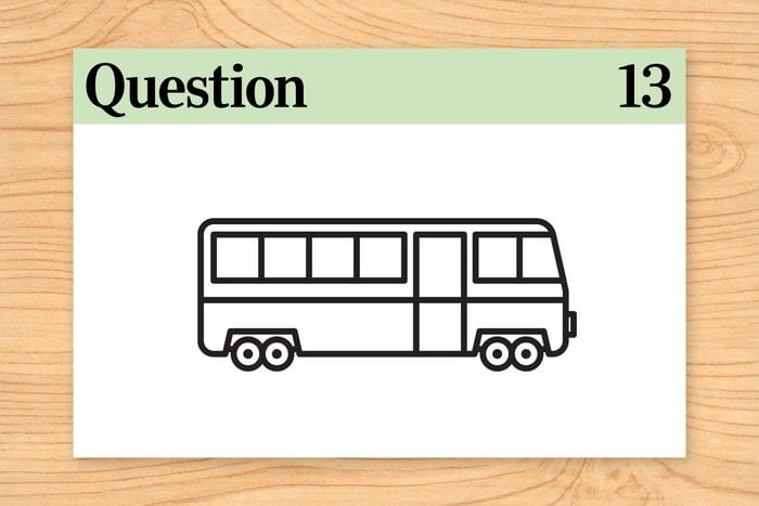 city bus illustration. brain teaser question 13