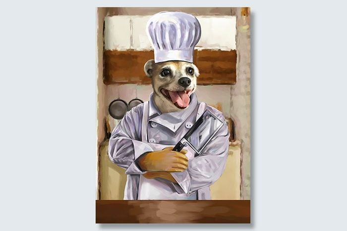 chef wuff dogeface pet portrait