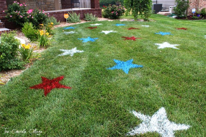 4th Of July Painted Lawn Stars