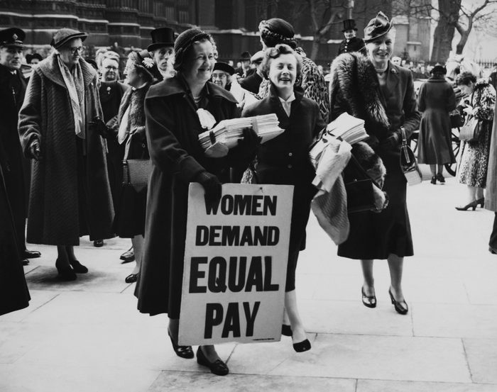 Women Demand Equal Pay In Great Britain