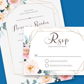 wedding invitation and rsvp card