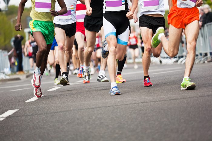 Running Athletes at a Marathon