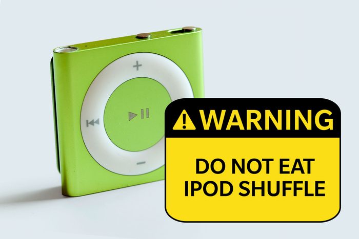 ipod shuffle. warning: do not eat ipod shuffle