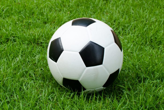 Close-Up Of Soccer Ball On Field