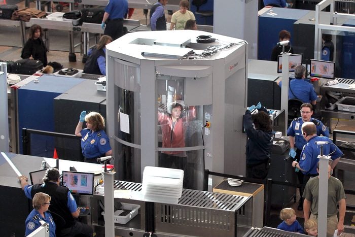 TSA Screens Passengers At a busy Airport in Denver