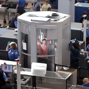 TSA Screens Passengers At a busy Airport in Denver