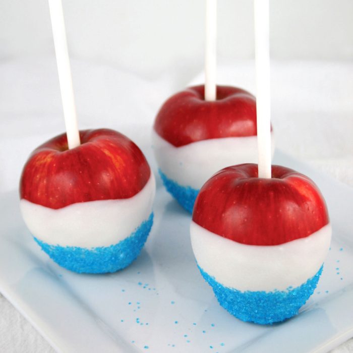 Red White And Blue Apples july 4th treat