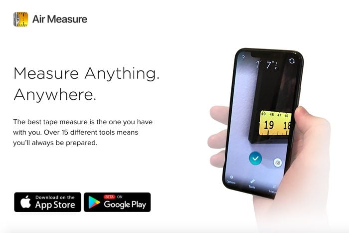 tape measure air measure app smart phone