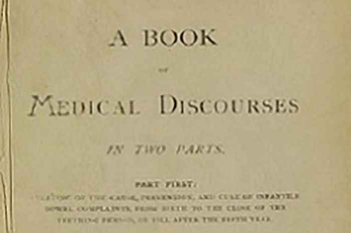 Front page of Dr. Crumpler's "A Book of Medical Discourses."