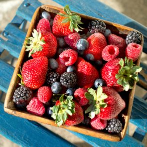 Fresh berries in basket