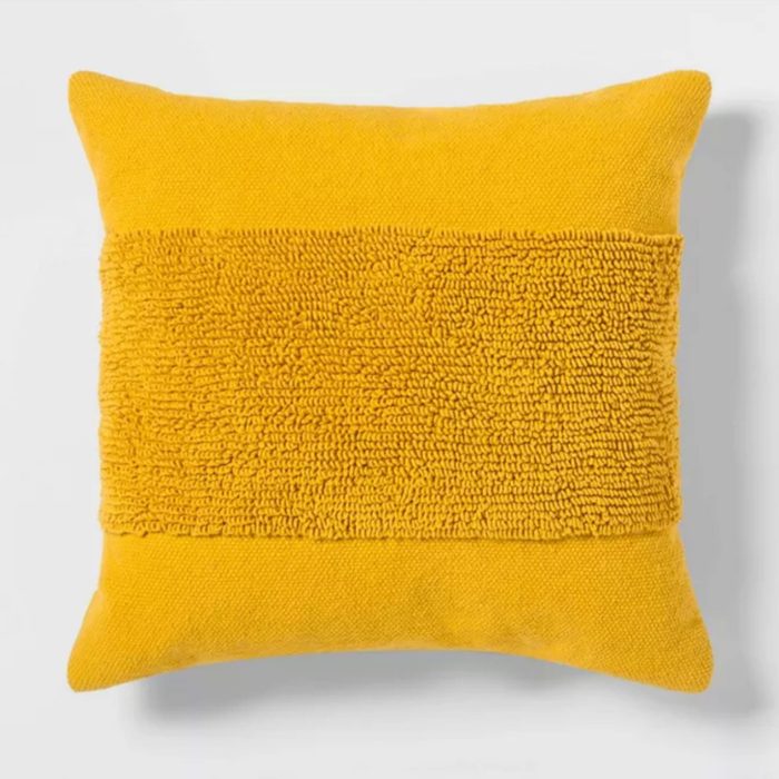 Bright yellow pillow