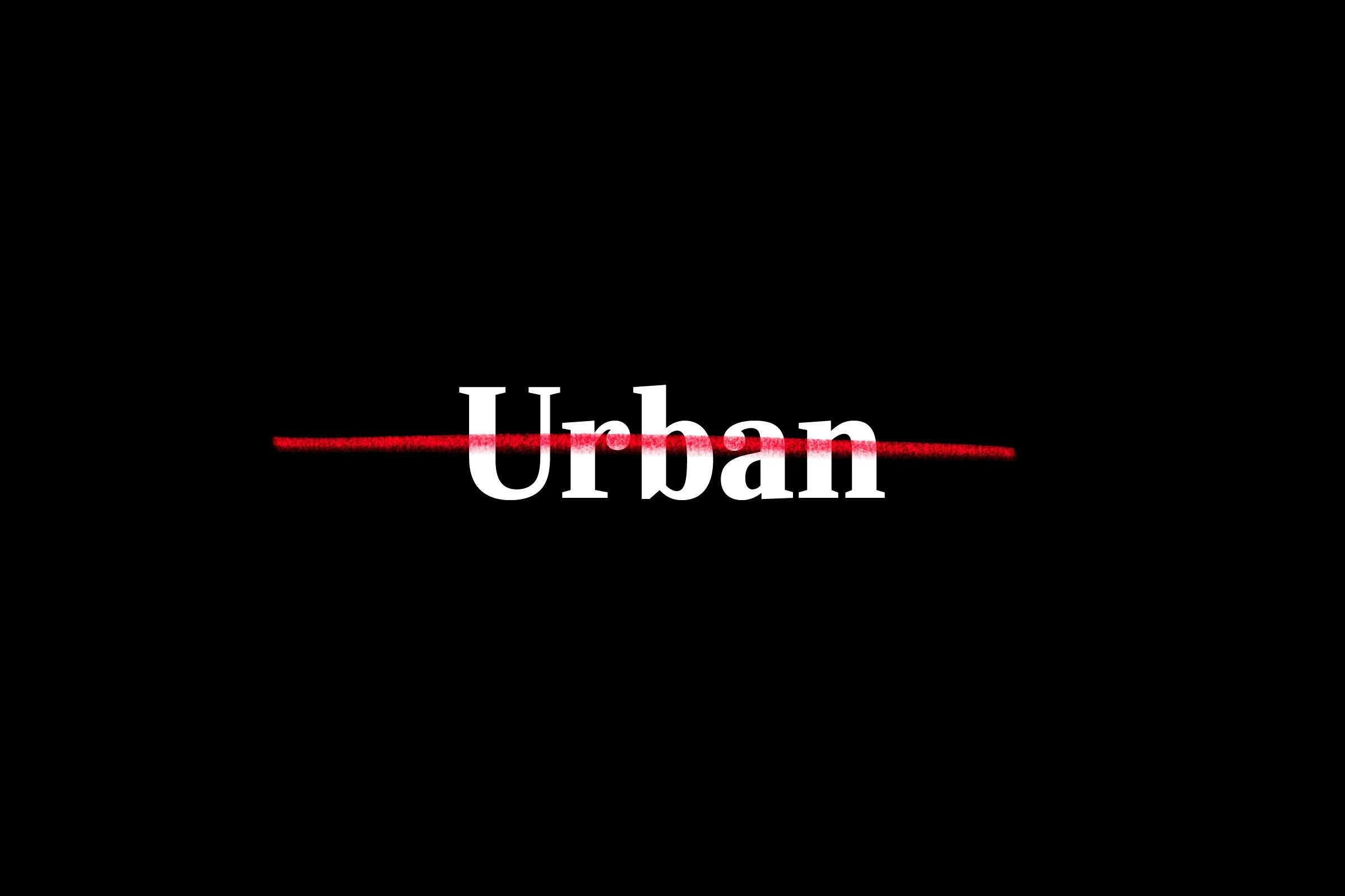 "urban" crossed out