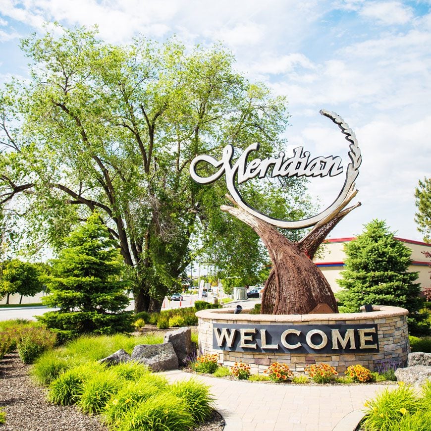 Meridian, Idaho welcome sign