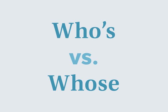 Whose vs. who's