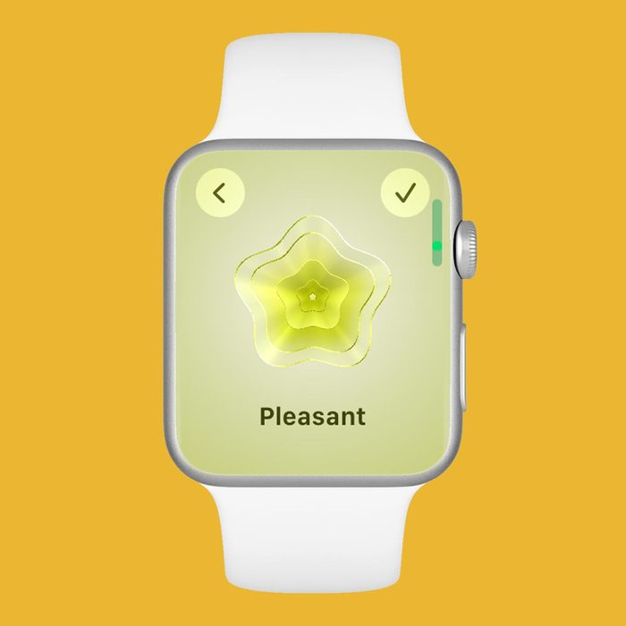 Hidden Apple Watch feature log in state of mind on a yellow background