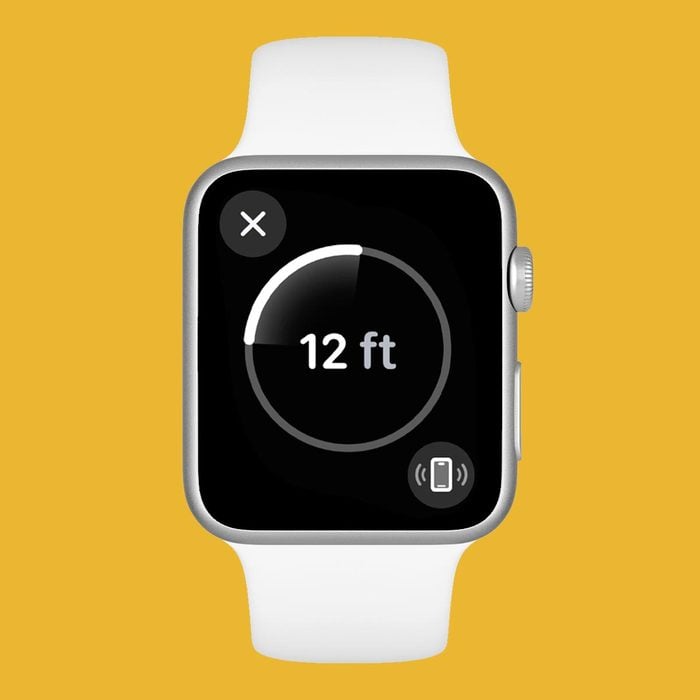 Hidden Apple Watch feature precision finding on a yellow background