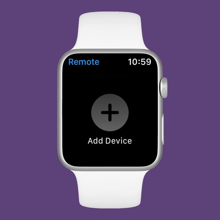 Hidden Apple Watch feature controls TV on a purple background