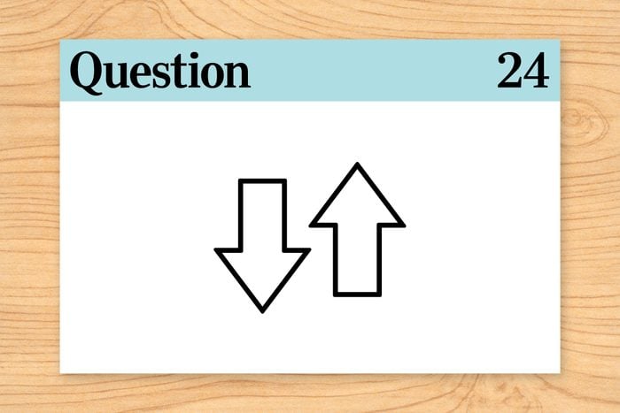 question 24 brain teaser up down arrows