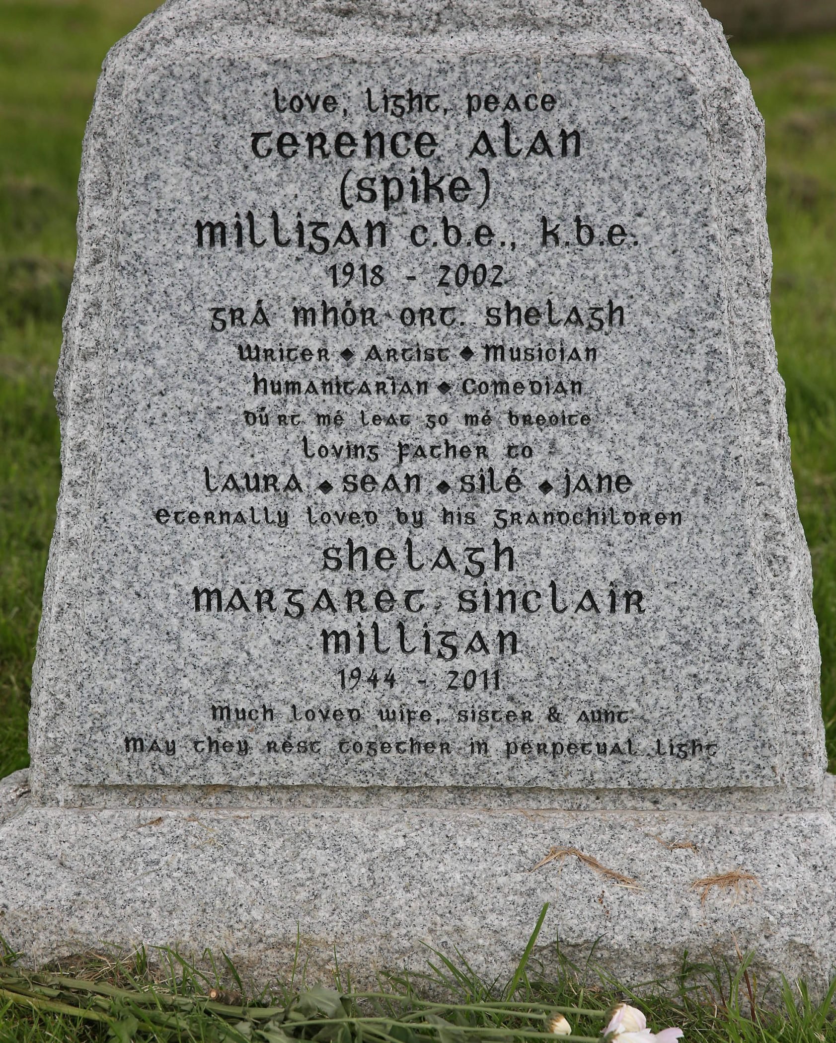 Gravestone of Comedian Spike Milligan