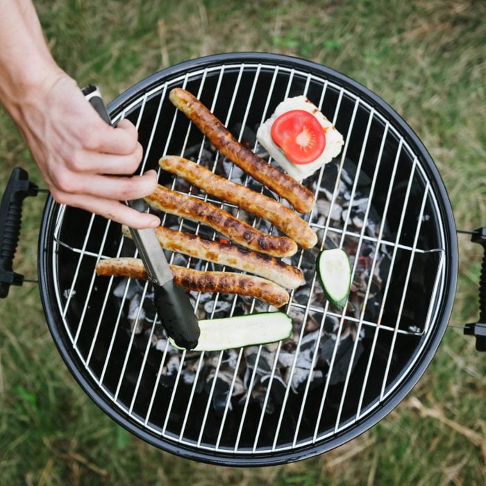 Barbeque Grill With Sausages