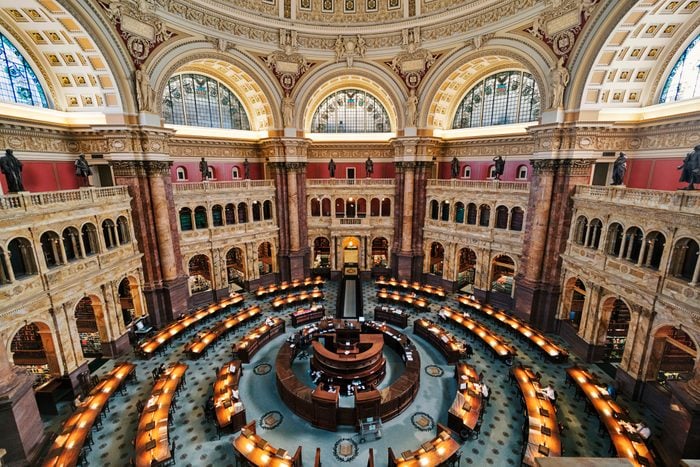 Main Reading Room of the Library of Congress in Washington DC, USA