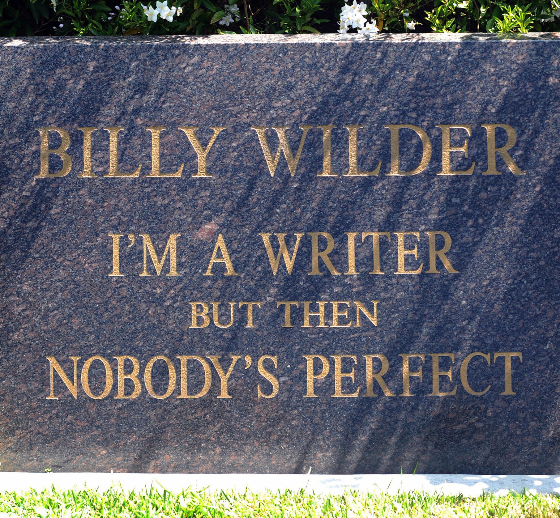 The gravesite of director Billy Wilder i
