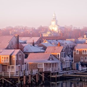 Nantucket sunrise townscape