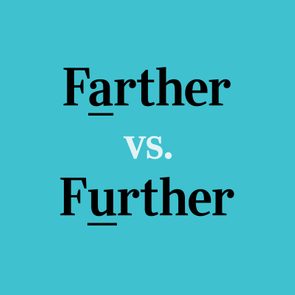 text: farther vs further