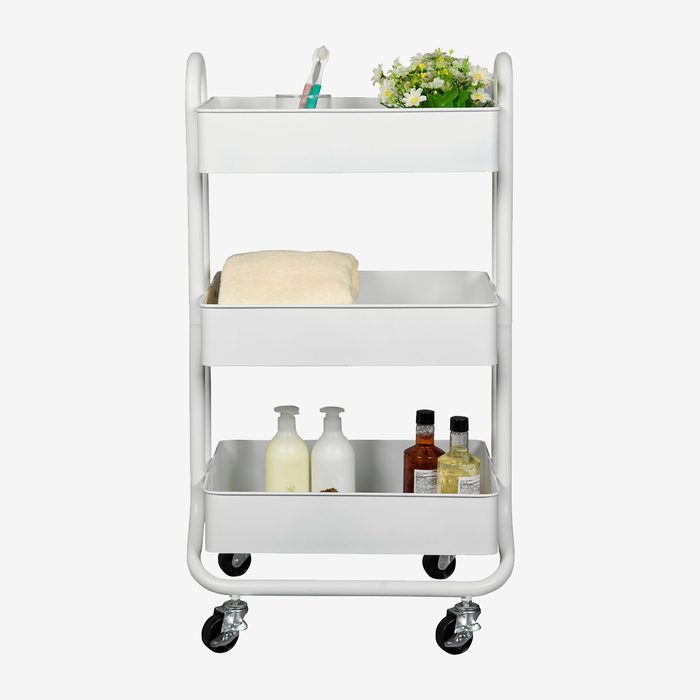 Squared Away™ 3-Tier Bath Storage Cart in White