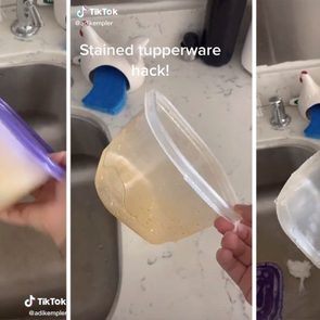 Stained tupperware hack from TikTok