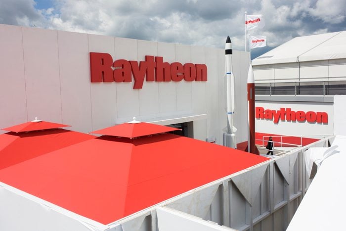Raytheon defence trade exhibition stand