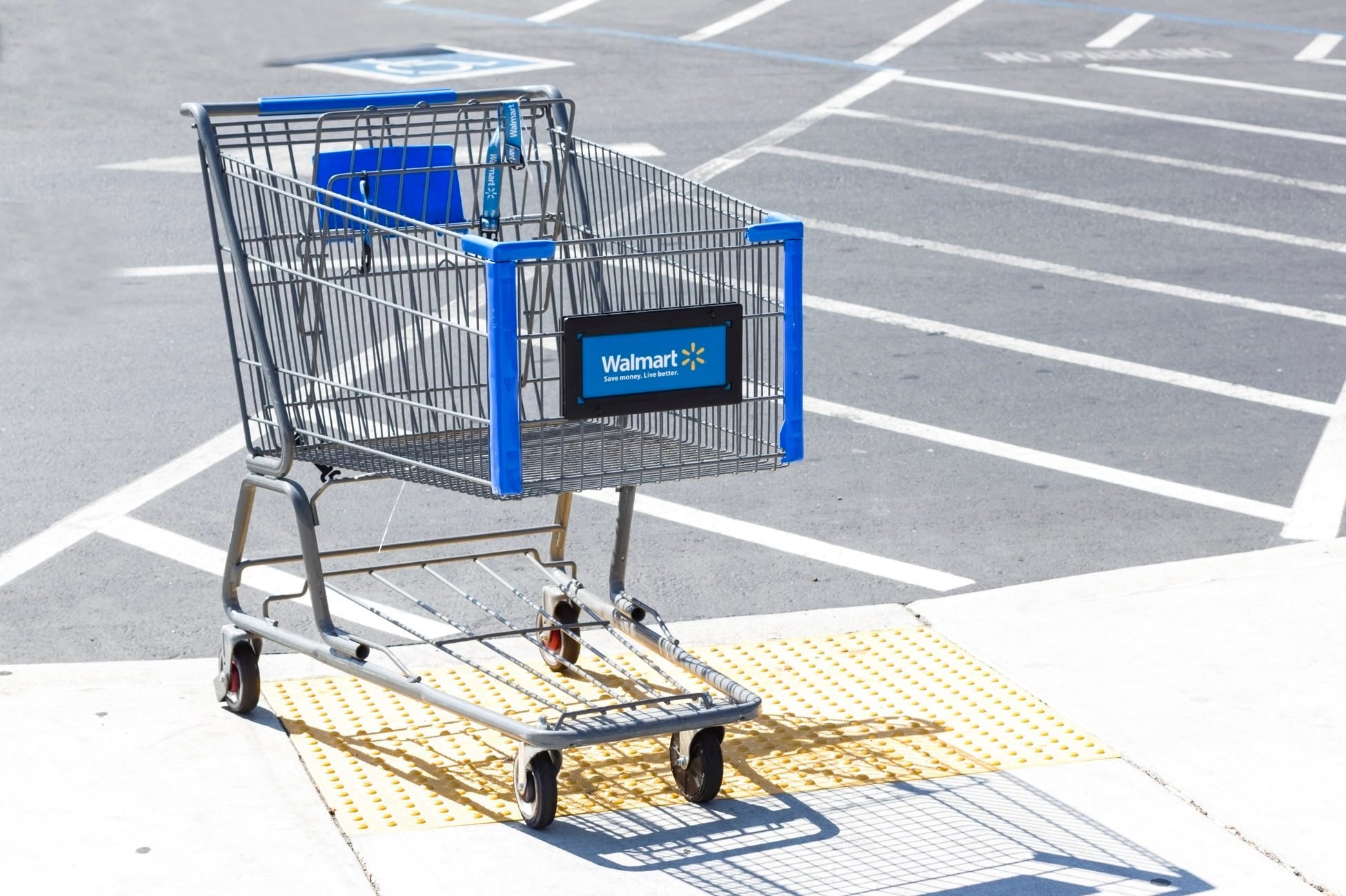 Walmart shopping cart.