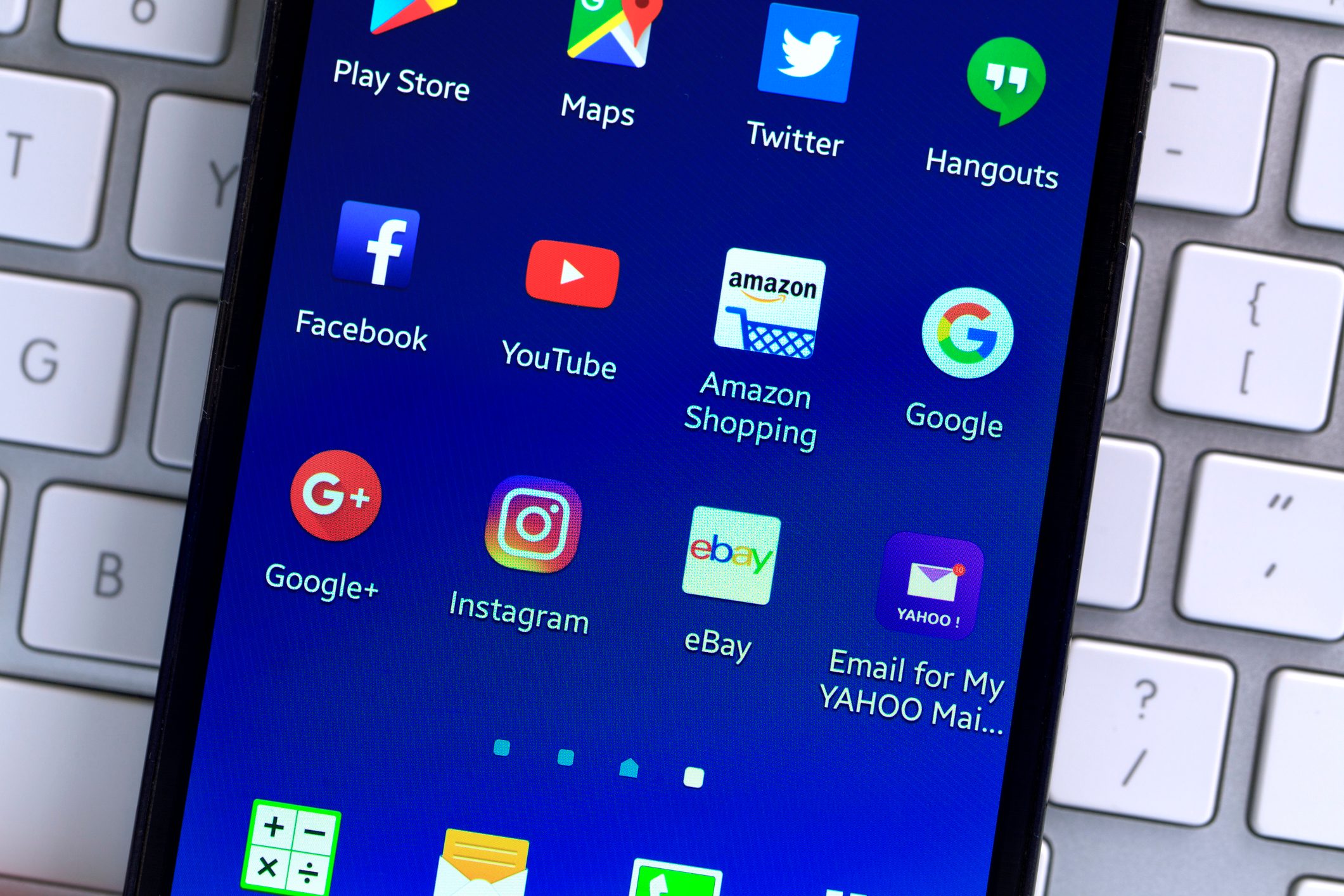 Social Media Apps on Phone Screen