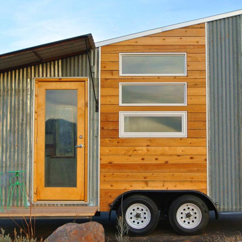 Tiny home built with recycled material