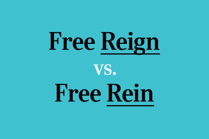 free reign vs. free rein