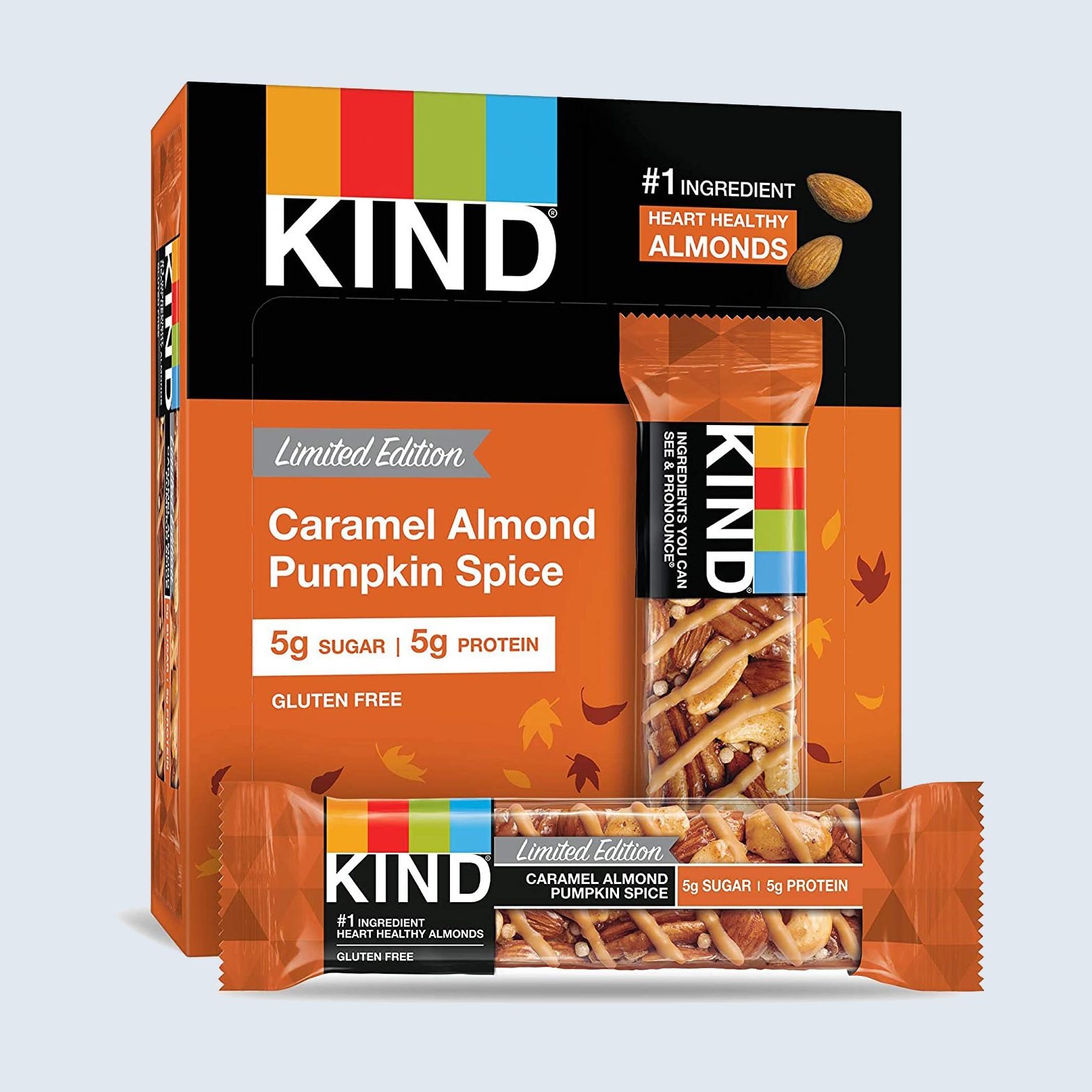 Kind Caramel Almond Pumpkin Spice Bars