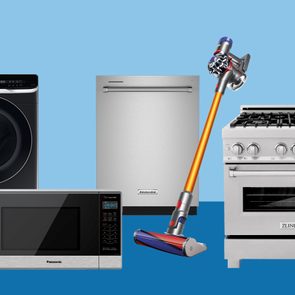 appliances on blue background for labor day sales