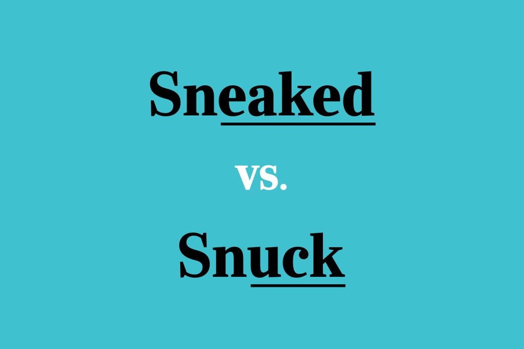 sneaked vs snuck