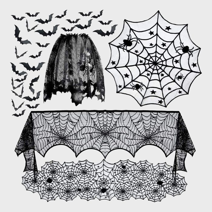 Spiderweb Table Runner Set Halloween Decoration